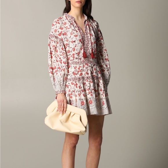 Ulla Johnson Marigold Floral Tassel Tiered Mini Dress - Picture 2 of 12